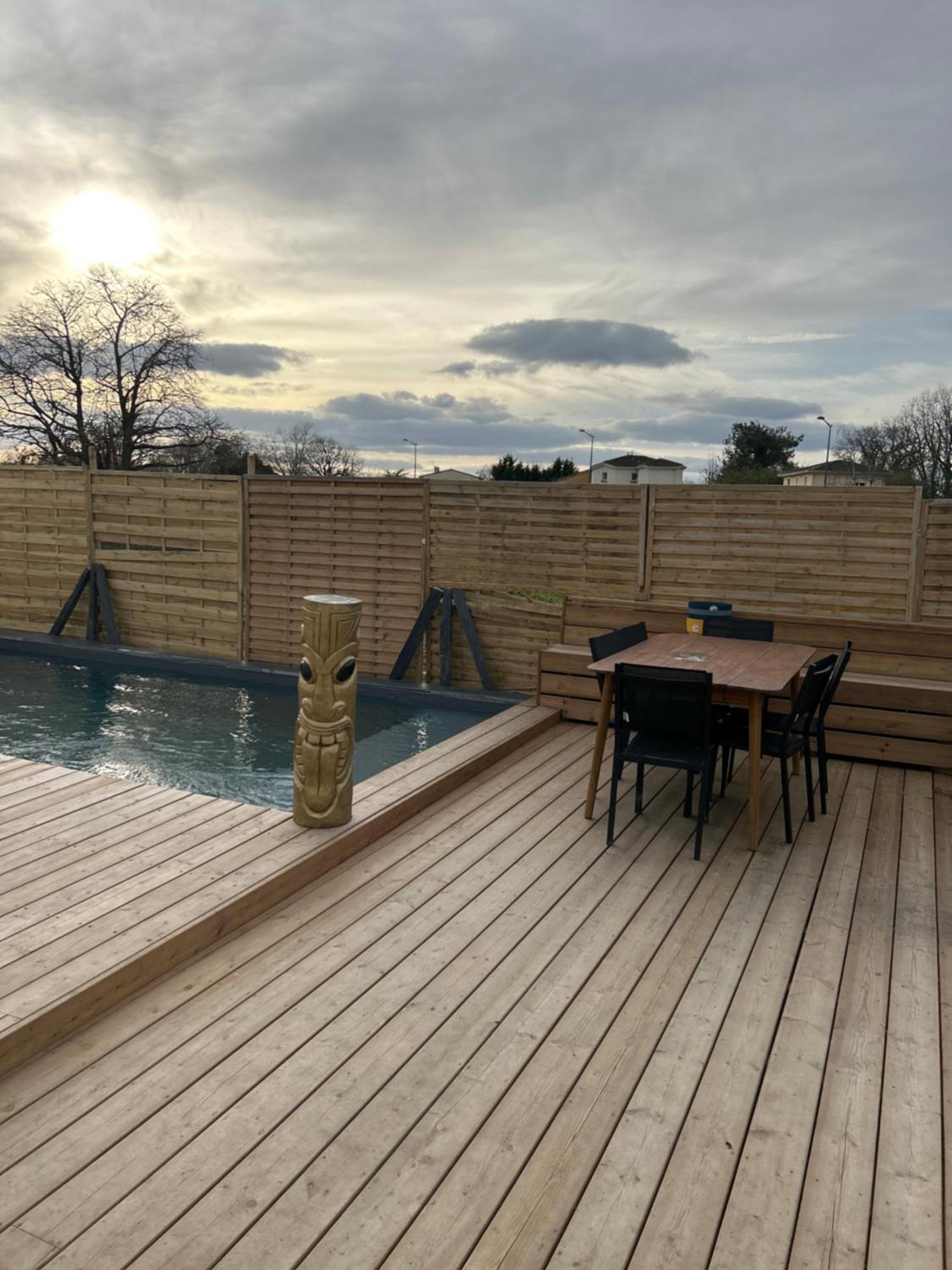 Aux Portes De Bordeaux Maison Cocooning Avec Piscine Ambares-et-Lagrave Exterior photo
